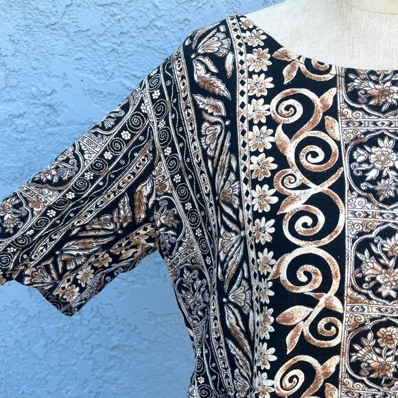 90s Dress in Womens Medium Bohemian Babydoll Midi - Picture 3 of 8